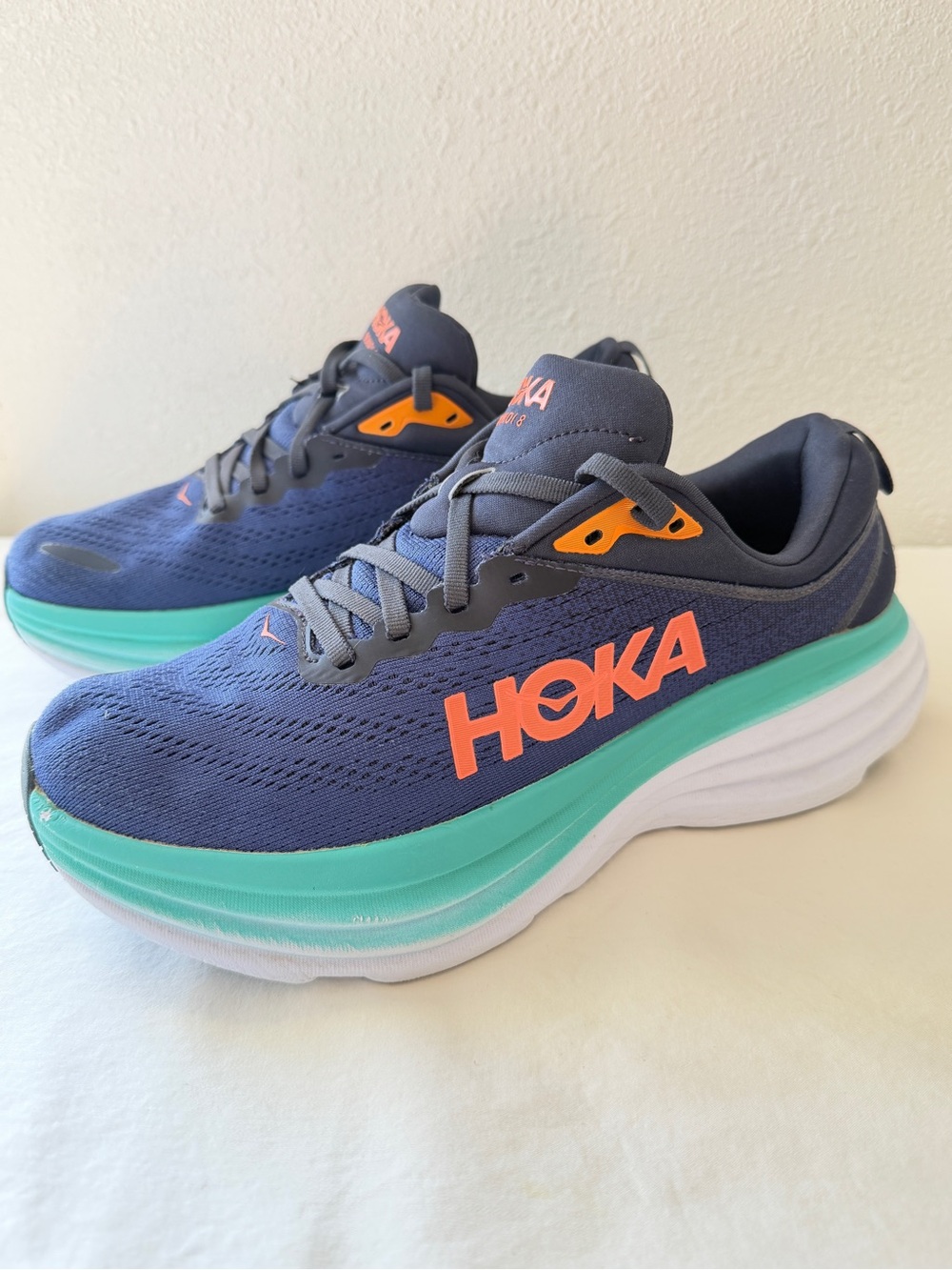 HOKA Bondi 8 in Outer space/Bellwether Blue Woman’s9 - Picture 2 of 9